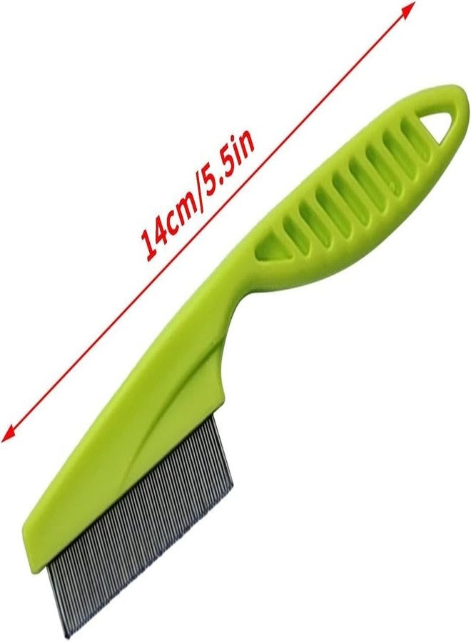 KittuPet Flea Comb with Rubber Handle,Flea Comb for Dogs, Lice Combs,Tick Comb, Cat flea Combs with Durable Teeth for Removing Tear Stains, Fleas, Dandruff, Lice (Green) - Image 2